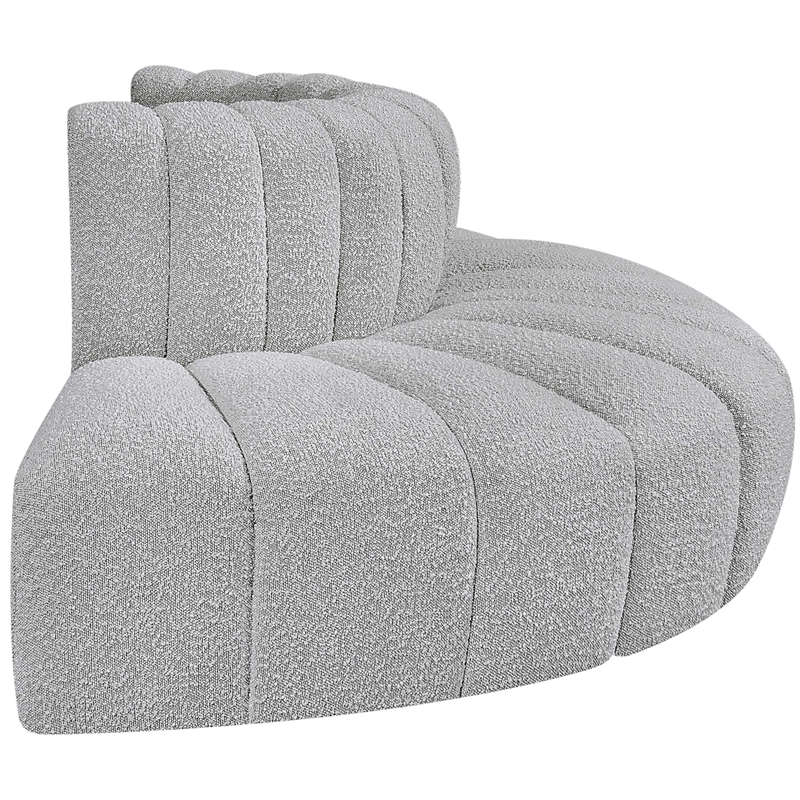 Bowery Hill Contemporary Grey Boucle Fabric Modular Sectional