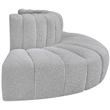 Bowery Hill Contemporary Grey Boucle Fabric Modular Sectional