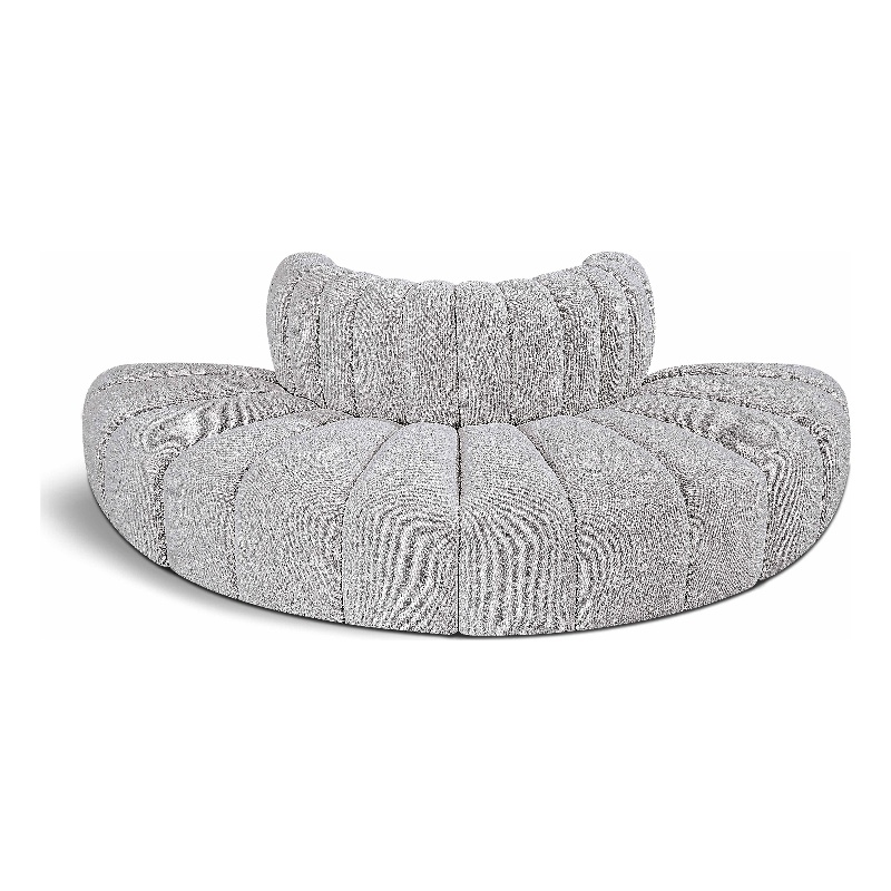 Bowery Hill Contemporary Grey Boucle Fabric Modular Sectional