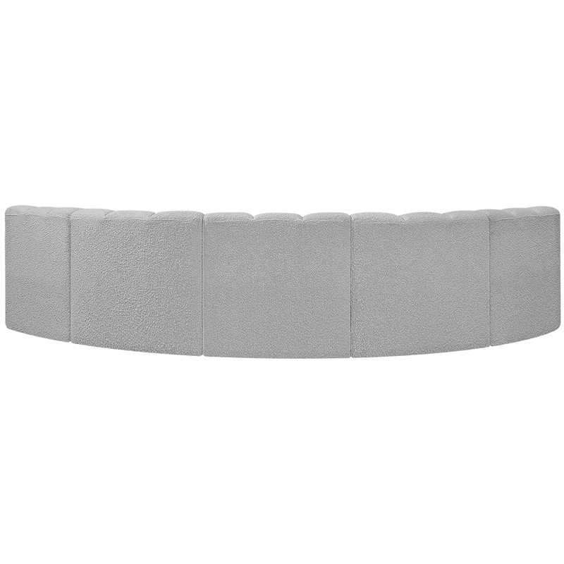 Bowery Hill Contemporary Grey Boucle Fabric Modular Sectional