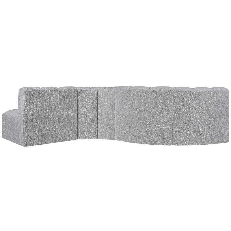 Bowery Hill Contemporary Grey Boucle Fabric Modular Sectional