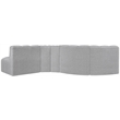 Bowery Hill Contemporary Grey Boucle Fabric Modular Sectional