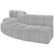 Bowery Hill Contemporary Grey Boucle Fabric Modular Sectional