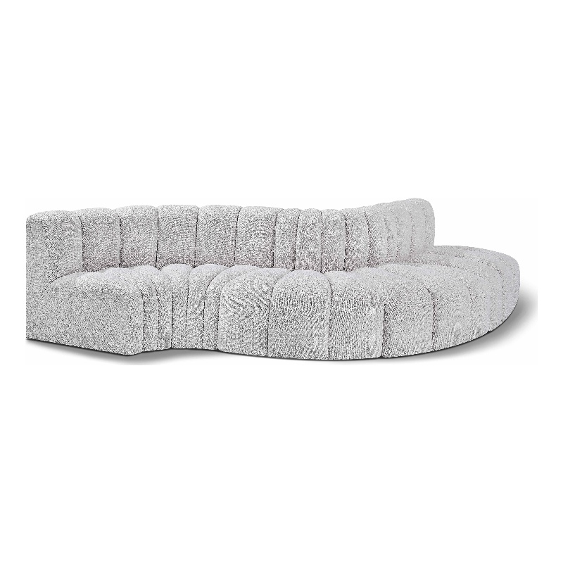 Bowery Hill Contemporary Grey Boucle Fabric Modular Sectional