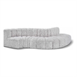 Bowery Hill Contemporary Grey Boucle Fabric Modular Sectional