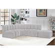 Bowery Hill Contemporary Grey Boucle Fabric Modular Sectional