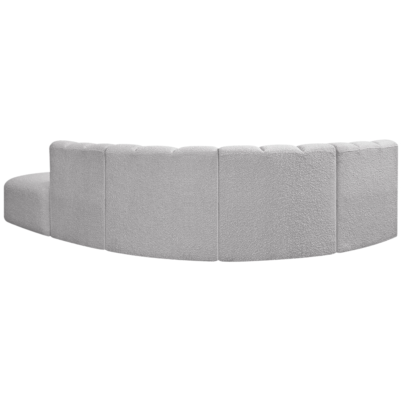 Bowery Hill Contemporary Grey Boucle Fabric Modular Sectional
