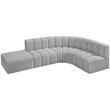 Bowery Hill Contemporary Grey Boucle Fabric Modular Sectional