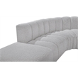 Bowery Hill Contemporary Grey Boucle Fabric Modular Sectional