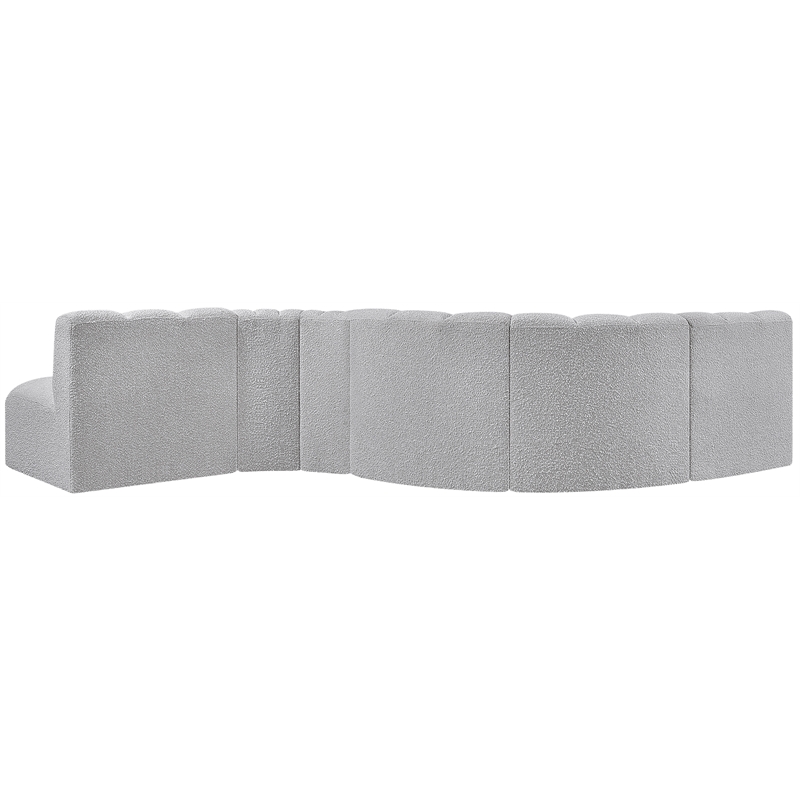 Bowery Hill Contemporary Grey Boucle Fabric Modular Sectional