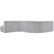 Bowery Hill Contemporary Grey Boucle Fabric Modular Sectional