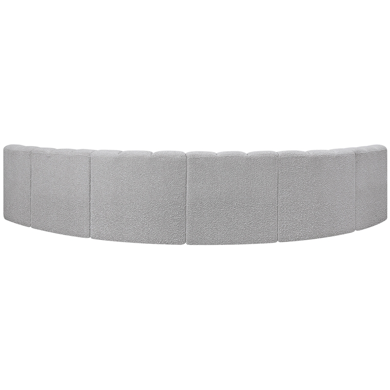 Bowery Hill Contemporary Grey Boucle Fabric Modular Sectional