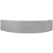 Bowery Hill Contemporary Grey Boucle Fabric Modular Sectional