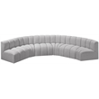 Bowery Hill Contemporary Grey Boucle Fabric Modular Sectional
