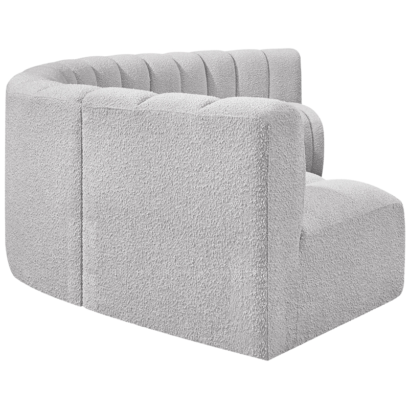 Bowery Hill Contemporary Grey Boucle Fabric Modular Sectional