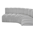 Bowery Hill Contemporary Grey Boucle Fabric Modular Sectional