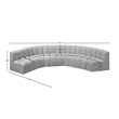 Bowery Hill Contemporary Grey Boucle Fabric Modular Sectional