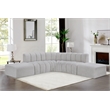 Bowery Hill Contemporary Grey Boucle Fabric Modular Sectional