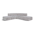 Bowery Hill Contemporary Grey Boucle Fabric Modular Sectional