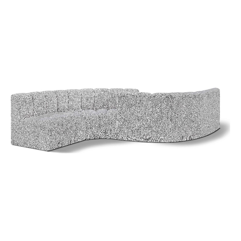 Bowery Hill Contemporary Grey Boucle Fabric Modular Sectional
