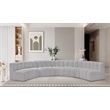 Bowery Hill Contemporary Grey Boucle Fabric Modular Sectional