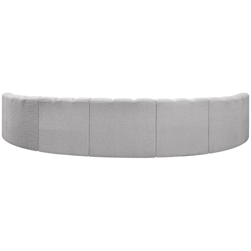Bowery Hill Contemporary Grey Boucle Fabric Modular Sectional