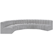 Bowery Hill Contemporary Grey Boucle Fabric Modular Sectional
