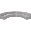 Bowery Hill Contemporary Grey Boucle Fabric Modular Sectional