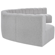 Bowery Hill Contemporary Grey Boucle Fabric Modular Sectional