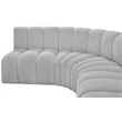 Bowery Hill Contemporary Grey Boucle Fabric Modular Sectional