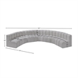 Bowery Hill Contemporary Grey Boucle Fabric Modular Sectional