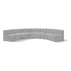 Bowery Hill Contemporary Grey Boucle Fabric Modular Sectional