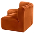 Bowery Hill Contemporary Soft Cognac Velvet Modular Sectional