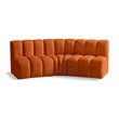 Bowery Hill Contemporary Soft Cognac Velvet Modular Sectional