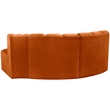 Bowery Hill Contemporary Soft Cognac Velvet Modular Sectional