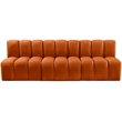 Bowery Hill Contemporary Soft Cognac Velvet Modular Sectional