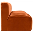 Bowery Hill Contemporary Soft Cognac Velvet Modular Sectional
