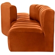 Bowery Hill Contemporary Soft Cognac Velvet Modular Sectional