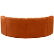 Bowery Hill Contemporary Soft Cognac Velvet Modular Sectional