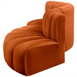 Bowery Hill Contemporary Soft Cognac Velvet Modular Sectional