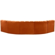 Bowery Hill Contemporary Soft Cognac Velvet Modular Sectional