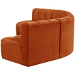 Bowery Hill Contemporary Soft Cognac Velvet Modular Sectional