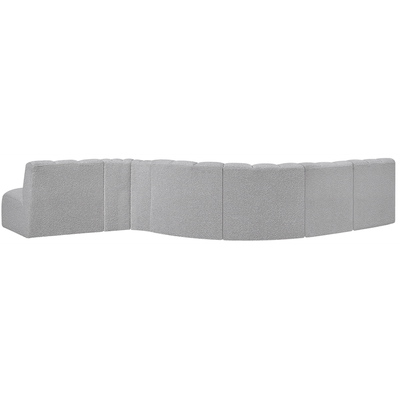 Bowery Hill Contemporary Grey Boucle Fabric Modular Sectional