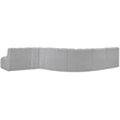 Bowery Hill Contemporary Grey Boucle Fabric Modular Sectional