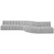 Bowery Hill Contemporary Grey Boucle Fabric Modular Sectional