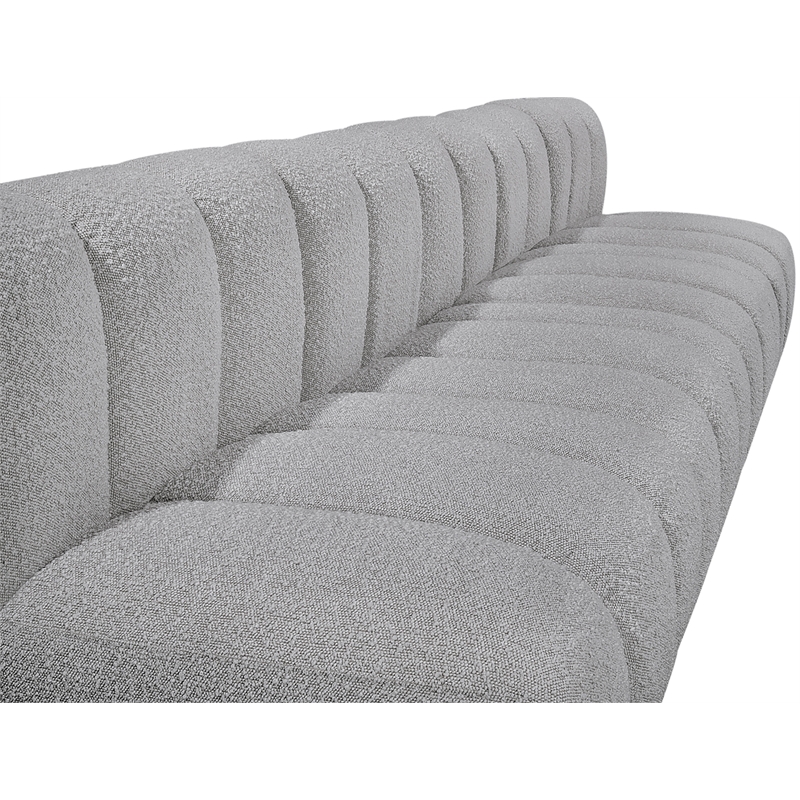 Bowery Hill Contemporary Grey Boucle Fabric Modular Sectional