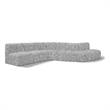 Bowery Hill Contemporary Grey Boucle Fabric Modular Sectional