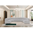 Bowery Hill Contemporary Grey Boucle Fabric Modular Sectional