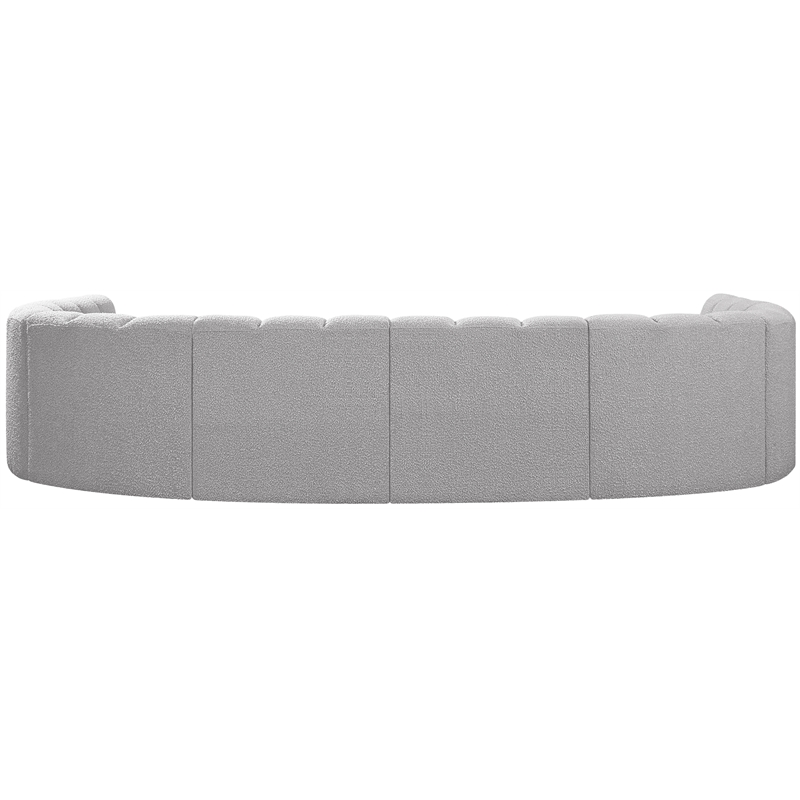 Bowery Hill Contemporary Grey Boucle Fabric Modular Sectional