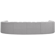 Bowery Hill Contemporary Grey Boucle Fabric Modular Sectional